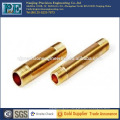 Custom cnc machining brass threaded pipe fitting